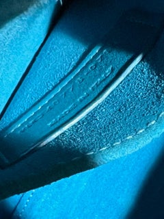 Saint Laurent Sac De Jour Blue Leather Crossbody Hand Bag