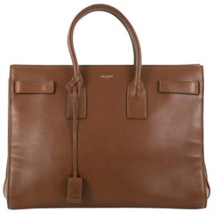 Saint Laurent Sac de Jour Handbag Leather Large