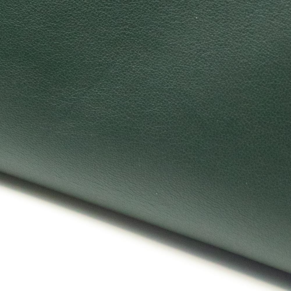 SAINT LAURENT, Sac de Jour in green leather For Sale 7