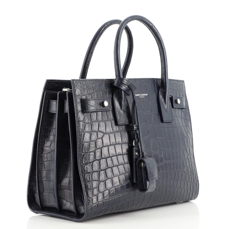 Sac de Jour Handbag in crocodile-embossed leather