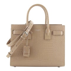 Saint Laurent Sac de Jour NM Bag Crocodile Embossed Leather Baby