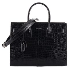 Saint Laurent Sac de Jour NM Sac en cuir embossé crocodile Baby