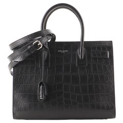 Sac de Jour NM en cuir embossé crocodile Baby Saint Laurent