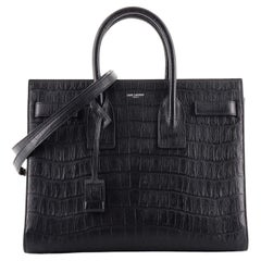 Saint Laurent Sac de Jour NM Sac en cuir gaufré crocodile petit modèle