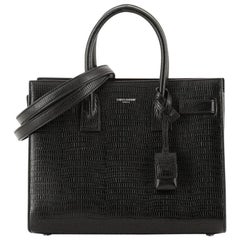 Saint Laurent Sac de Jour NM Bag Lizard Embossed Leather Small