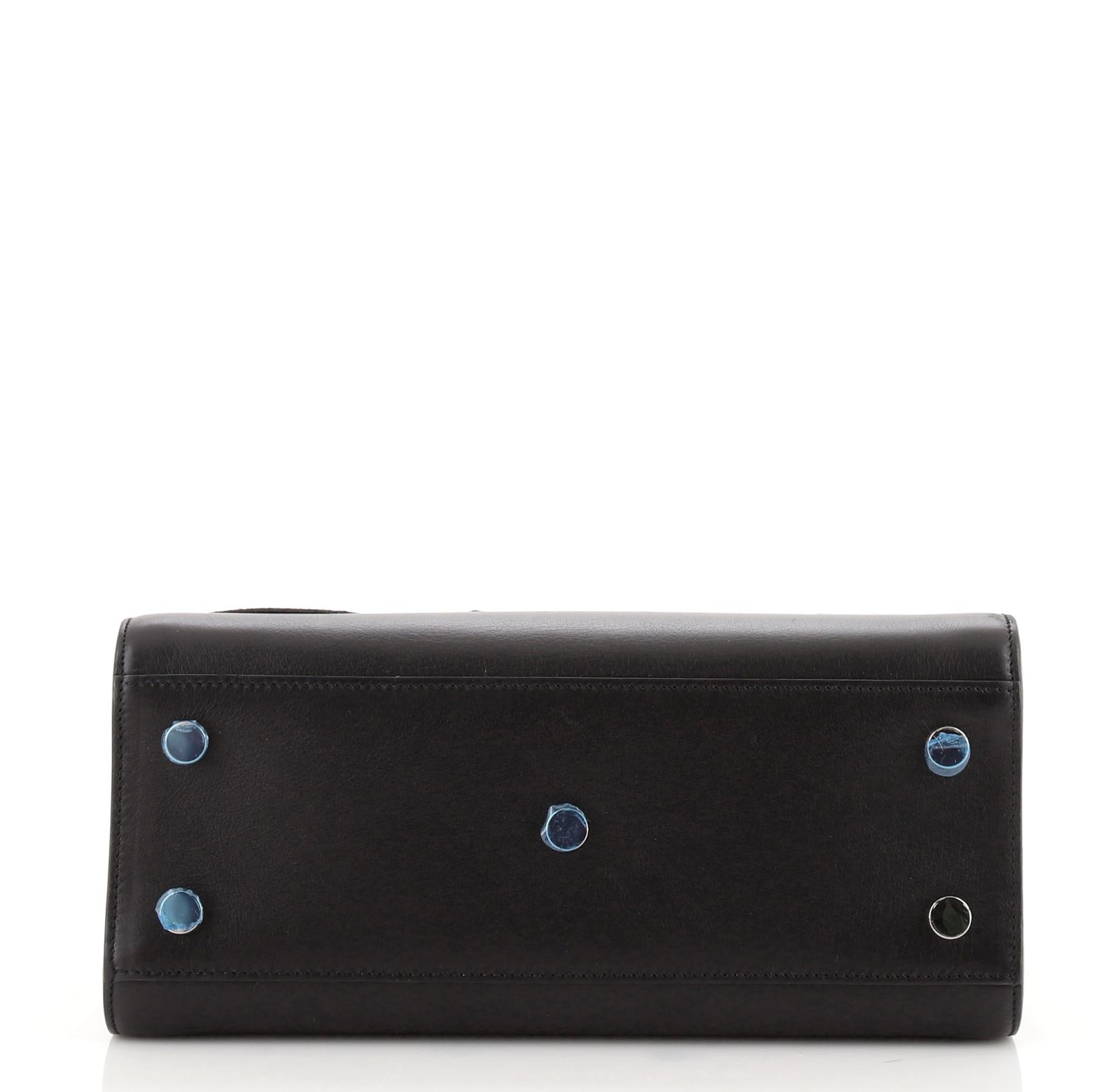 Saint Laurent Sac de Jour NM Bag Patch Embellished Leather Baby In Good Condition In NY, NY