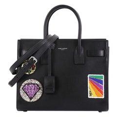 Saint Laurent Sac de Jour NM Bag Patch Embellished Leather Baby