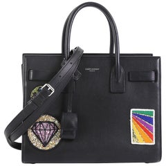 Saint Laurent Sac de Jour NM Bag Patch Embellished Leather Baby