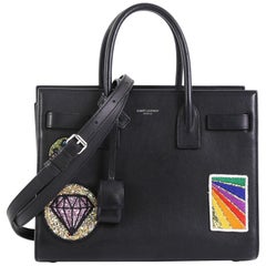 Saint Laurent Sac de Jour NM Bag Patch Embellished Leather Baby