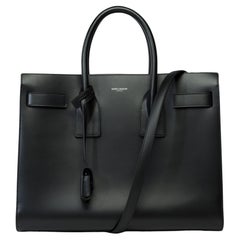 Saint Laurent Sac de Jour Small size handbag strap in black Box calf leather