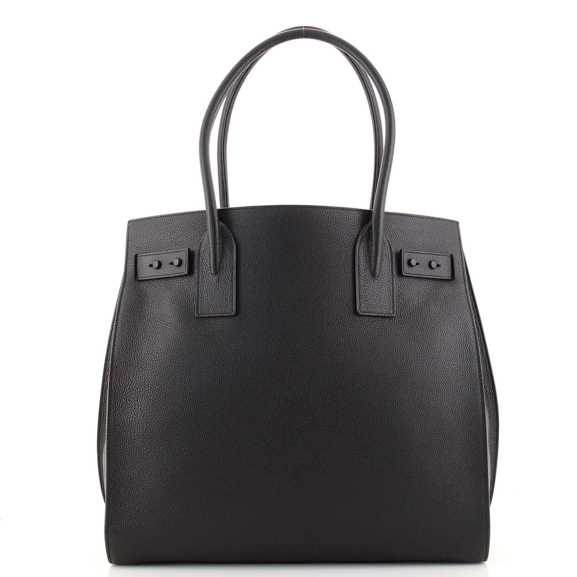 sac de jour north/south tote in grained leather
