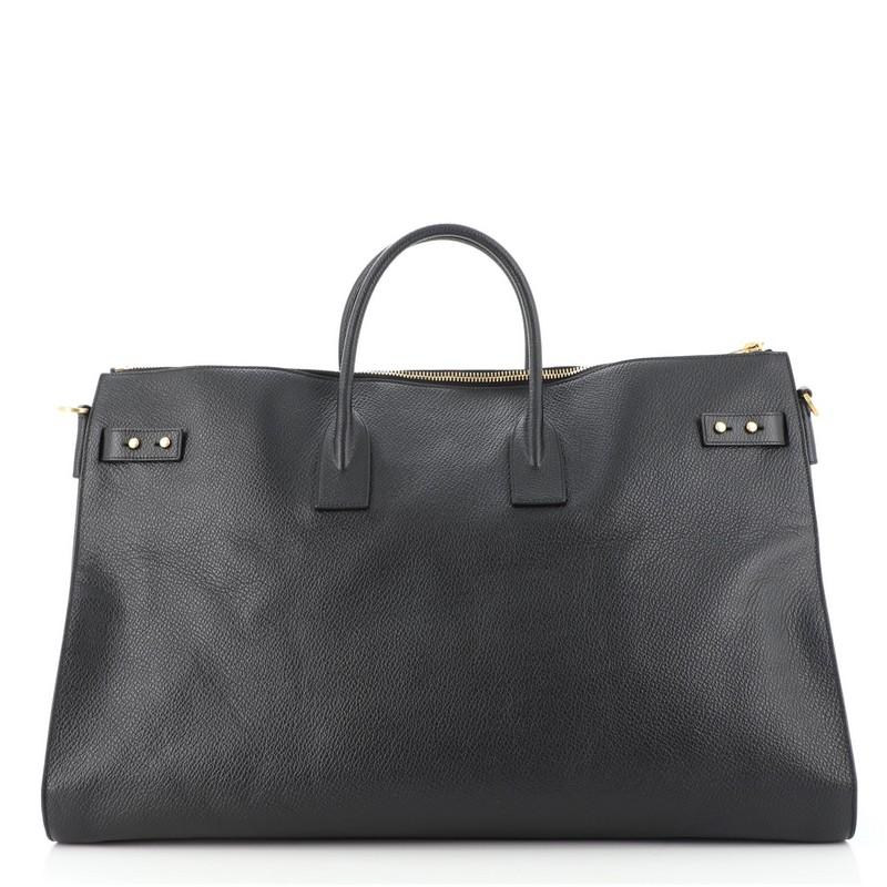 Baby sac de jour souple 2025 duffle bag in black grained leather