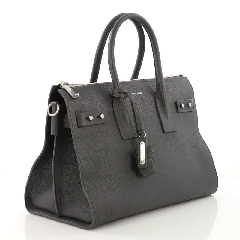 Black Saint Laurent Sac de Jour Souple Zip Tote Leather Small