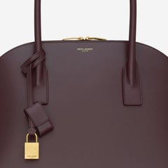Saint Laurent Sac De Jour Top Handle Bag — Burgundy