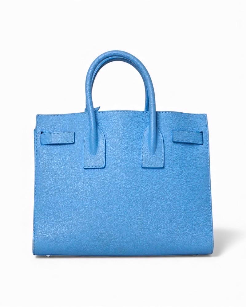 Saint Laurent Sac De Jours Small Granulata Azzurra Bon état - En vente à Torre Del Greco, IT