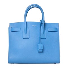 Saint Laurent Sac De Jours Small Granulata Azzurra