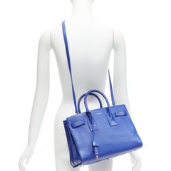 SAINT LAURENT Sac Du Jour Royal Blue executive satchel tote bag