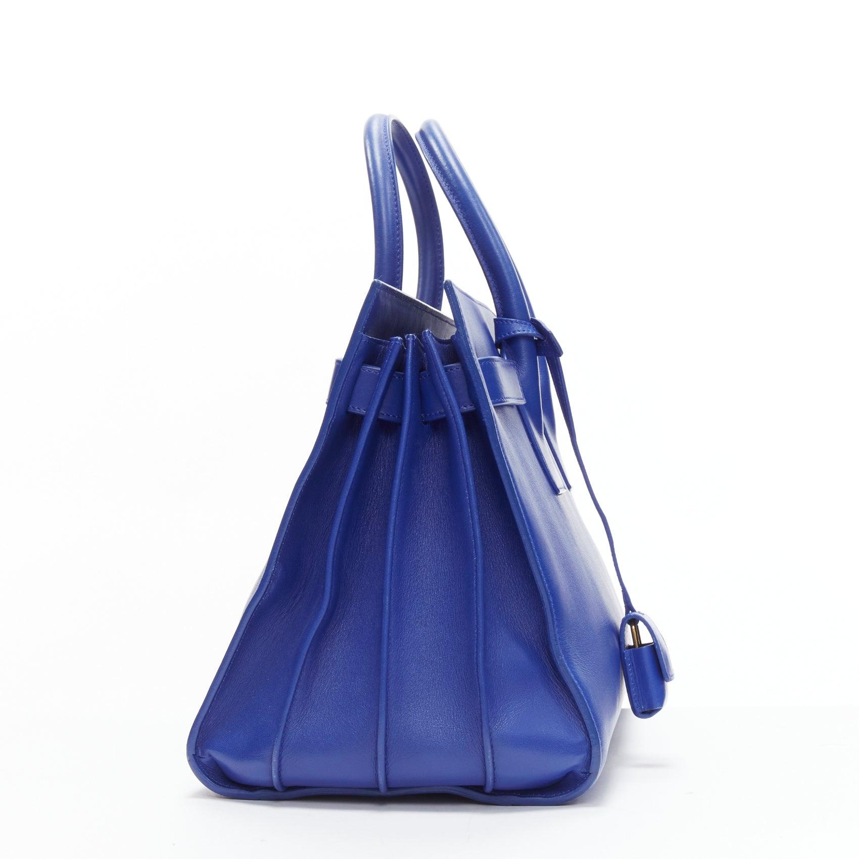 SAINT LAURENT Sac Du Jour Royal Blue executive satchel tote bag 1
