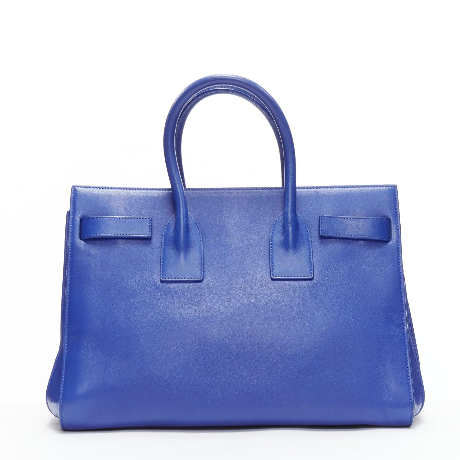 SAINT LAURENT Sac Du Jour Royal Blue executive satchel tote bag 2