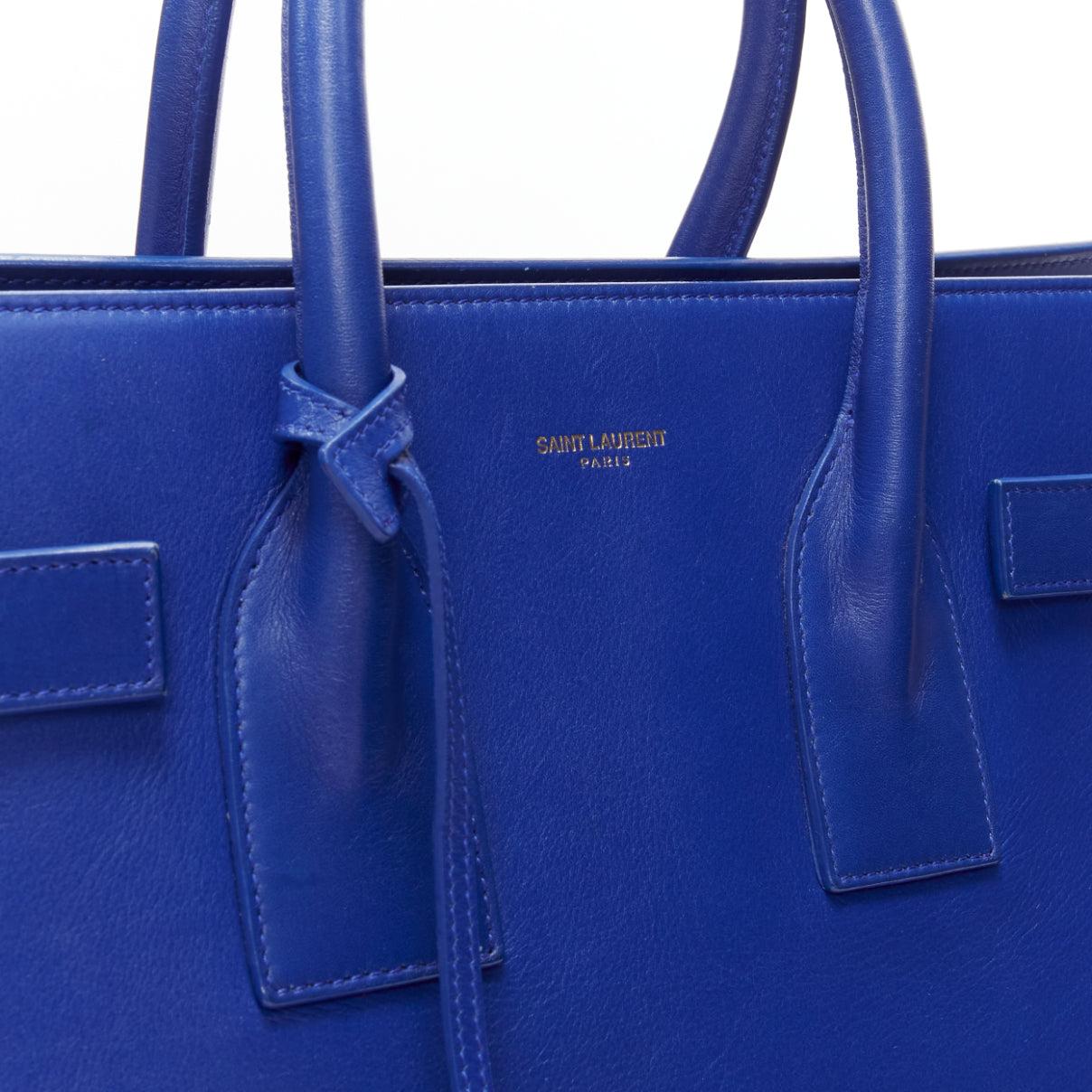 SAINT LAURENT Sac Du Jour Royal Blue executive satchel tote bag 4