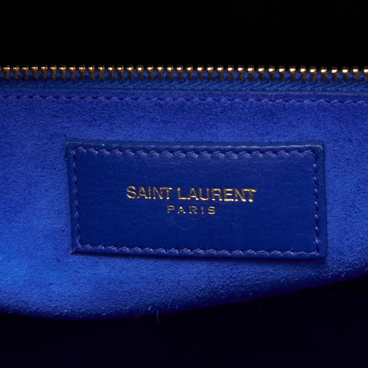 SAINT LAURENT Sac Du Jour Royal Blue executive satchel tote bag 7