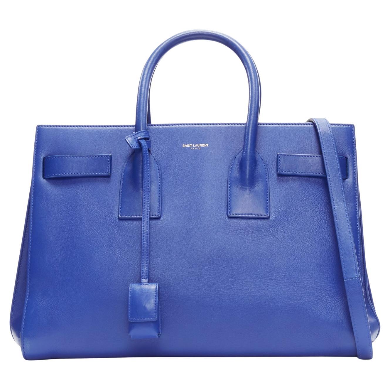 SAINT LAURENT Sac Du Jour Royal Blue executive satchel tote bag