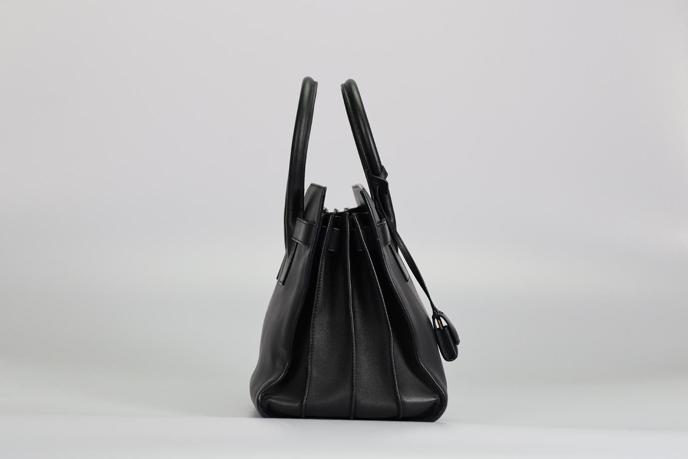 Saint Laurent Sac Du Jour Small Leather Tote Bag For Sale 3