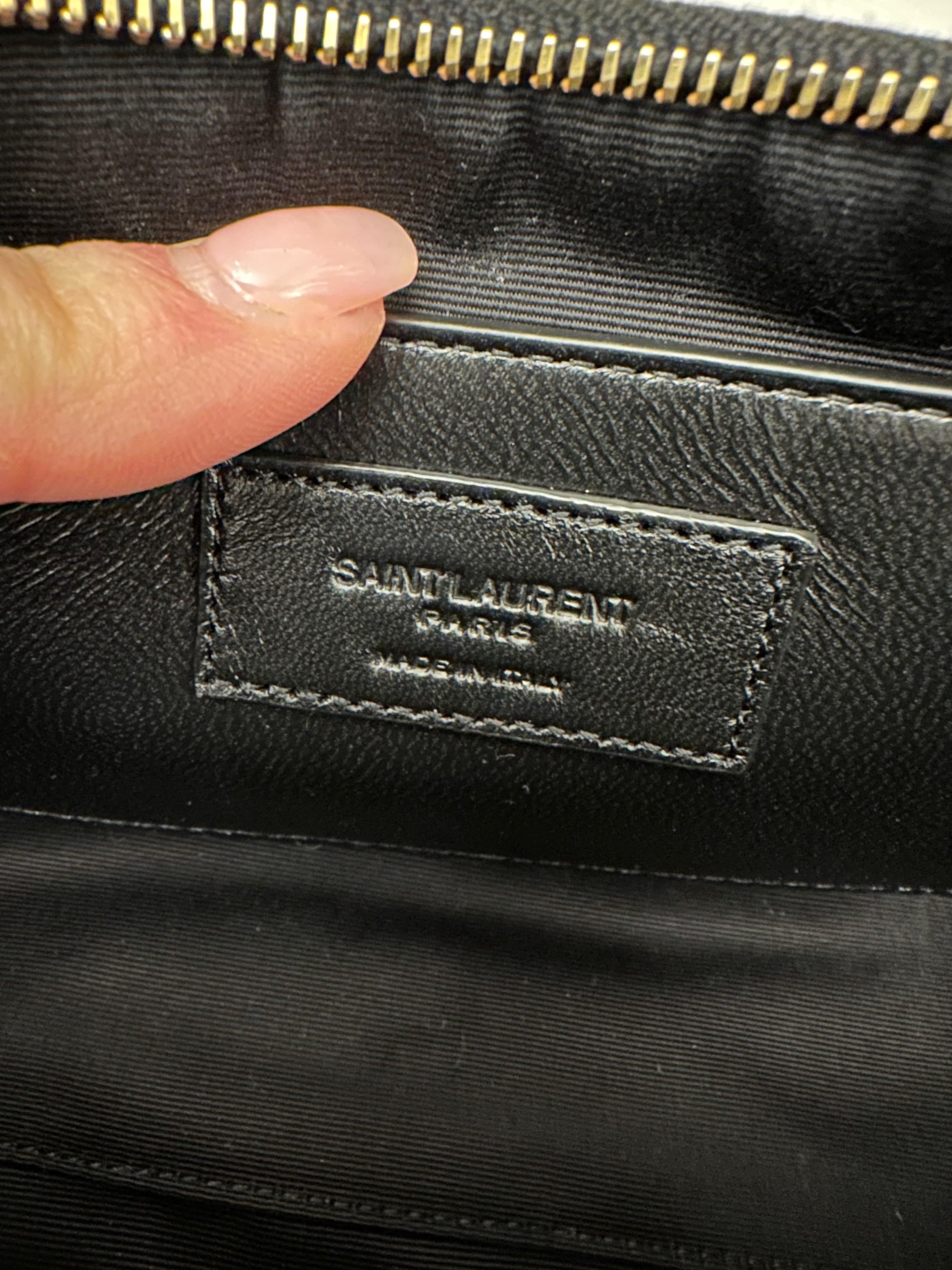 Saint Laurent Sade Mini Black Quilted Leather Shoulder Bag 6