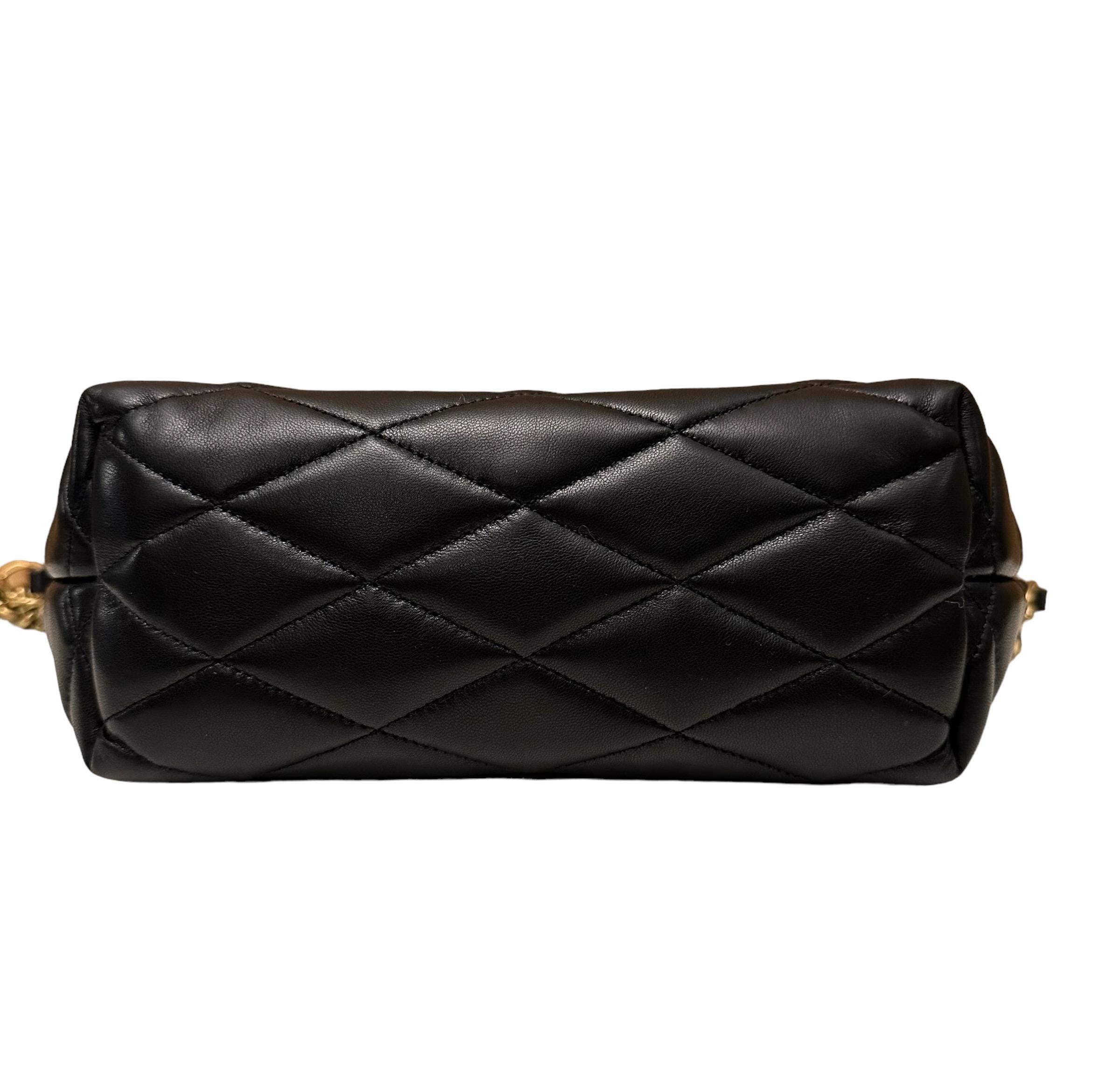 Saint Laurent Sade Mini Black Quilted Leather Shoulder Bag 4