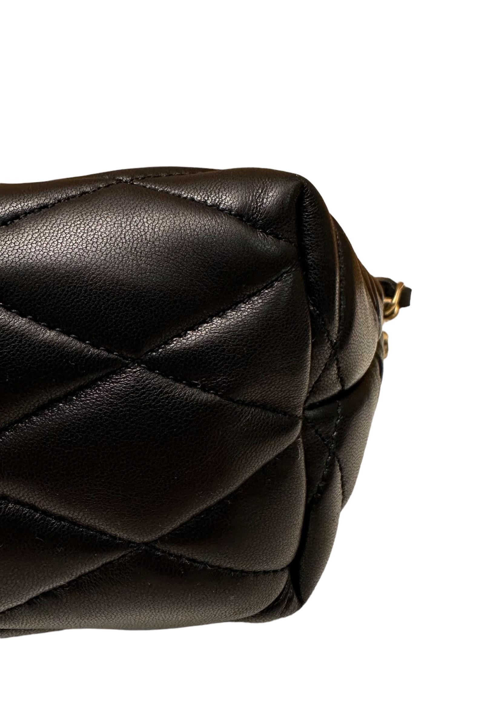 Saint Laurent Sade Mini Black Quilted Leather Shoulder Bag 5