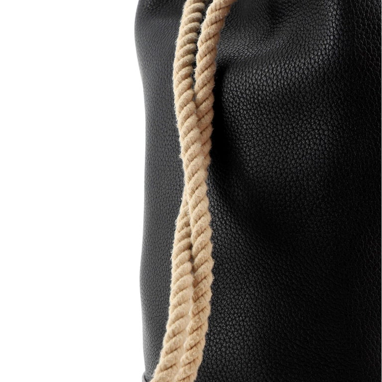 Saint Laurent Seau Rope Bucket Bag Leather Small For Sale at 1stDibs