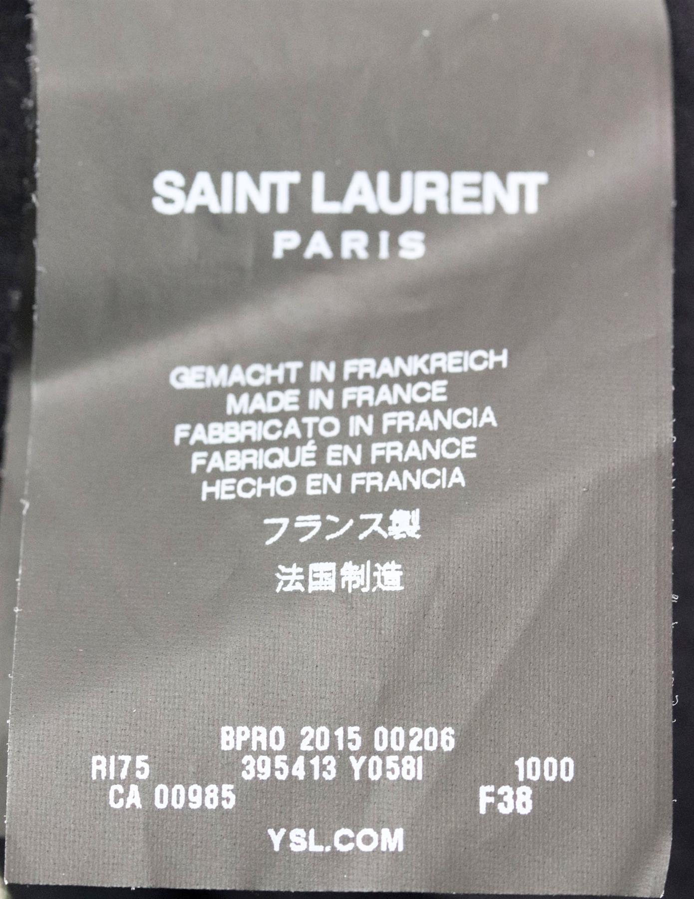De las mujeres Saint Laurent Mini Vestido de Seda Adornado con Lentejuelas FR 38 UK 10