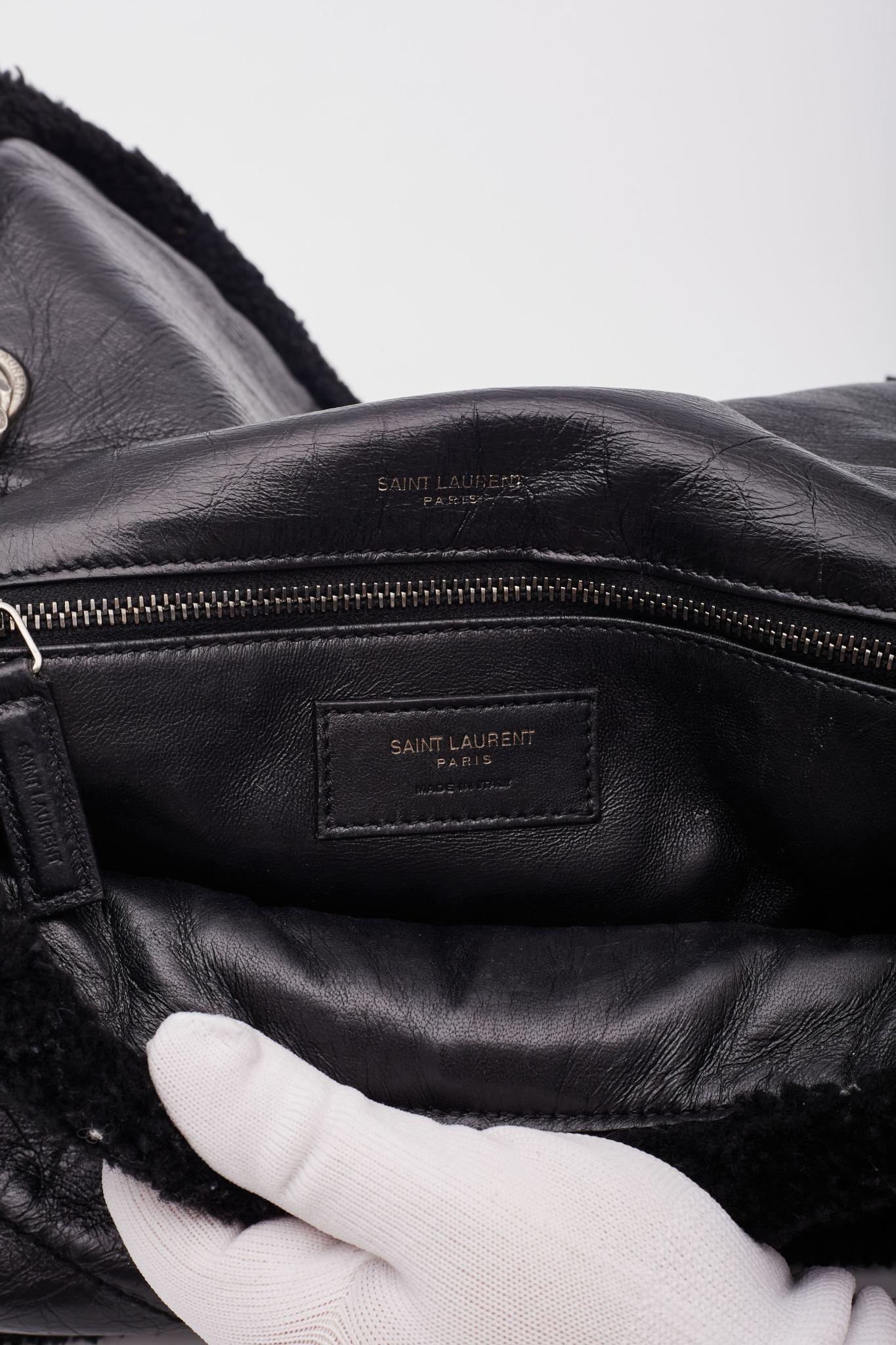 Saint Laurent Shearling Monogram Matelassé Niki Bag Medium 5