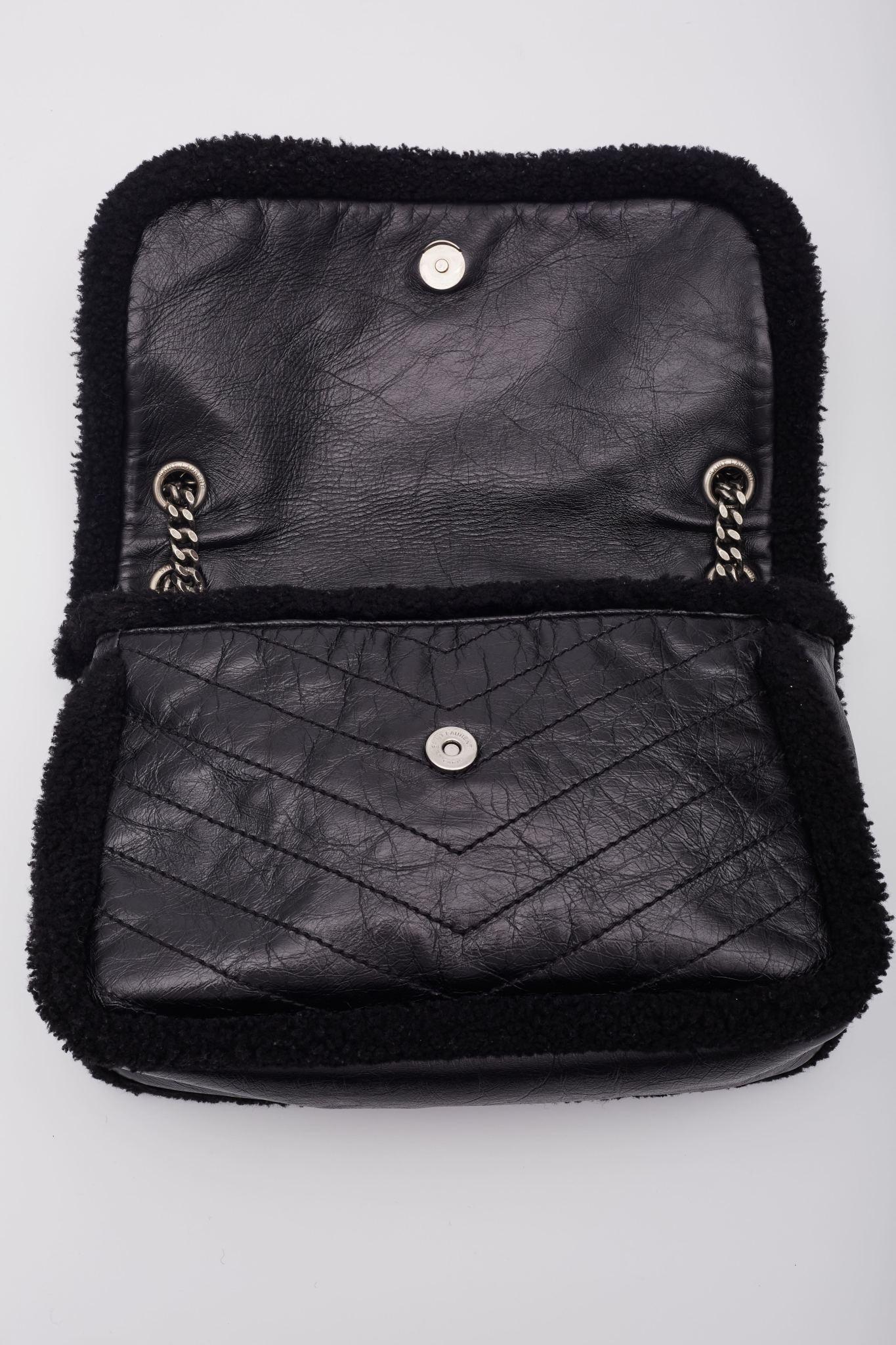 Saint Laurent Shearling Monogram Matelassé Niki Bag Medium 3