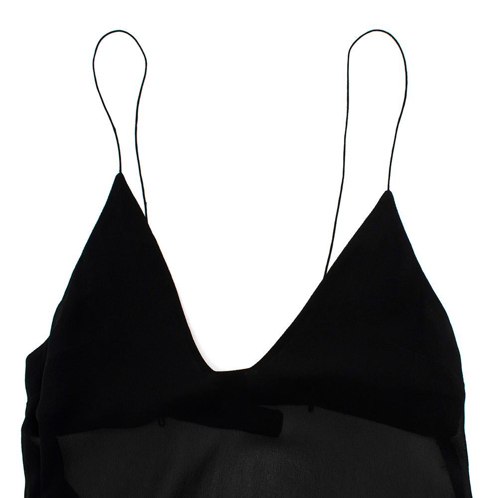 Women's or Men's Saint Laurent Sheer Black Asymmetric Sleeveless Dress - 0-2 For Sale