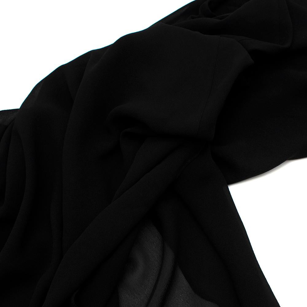 Saint Laurent Sheer Black Asymmetric Sleeveless Dress - 0-2 For Sale 1