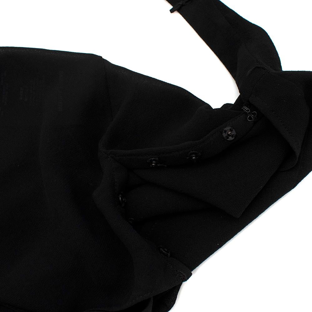 Saint Laurent Sheer Black Asymmetric Sleeveless Dress - 0-2 For Sale 4