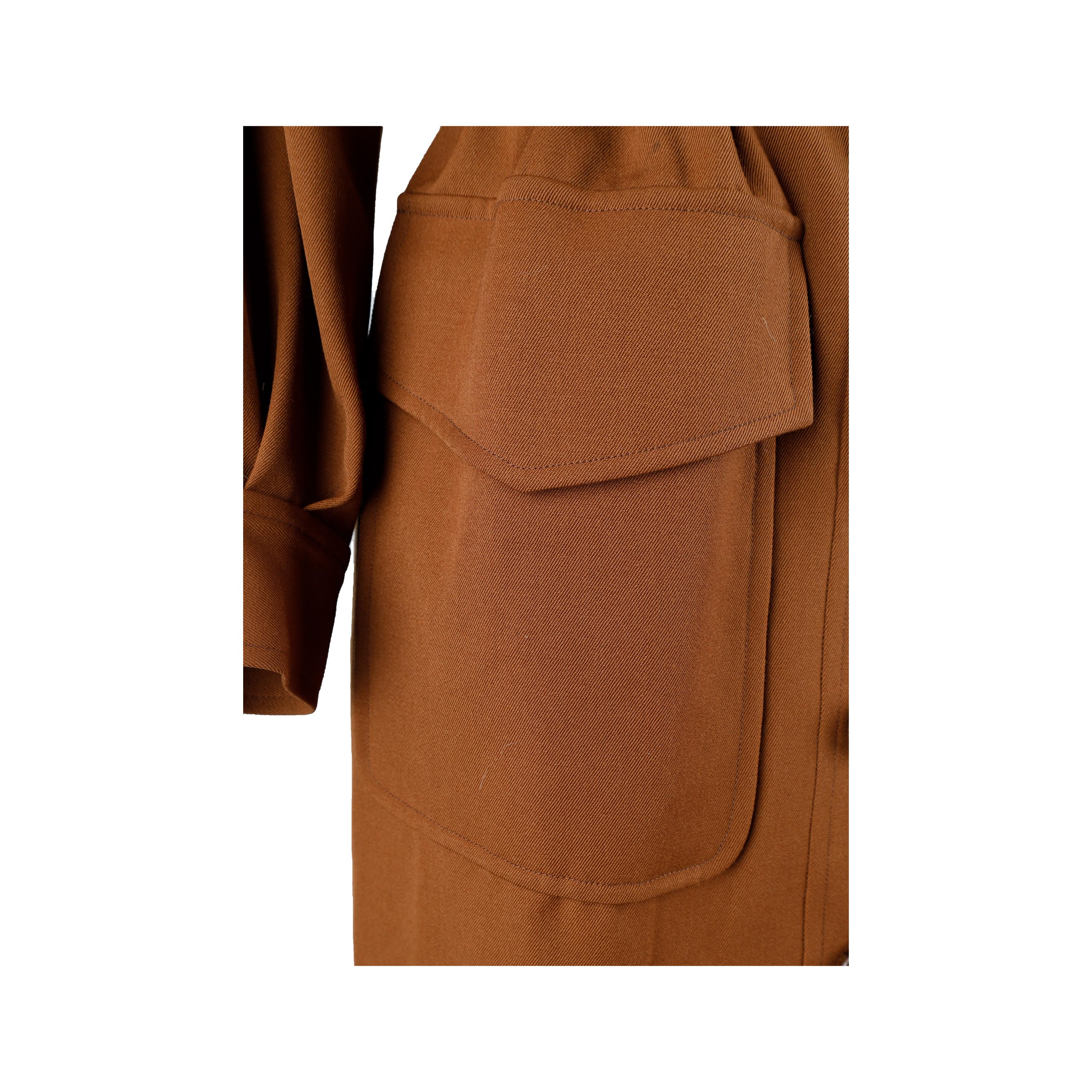 Women's Saint Laurent Shirt Dress with Belt - '70s For Sale