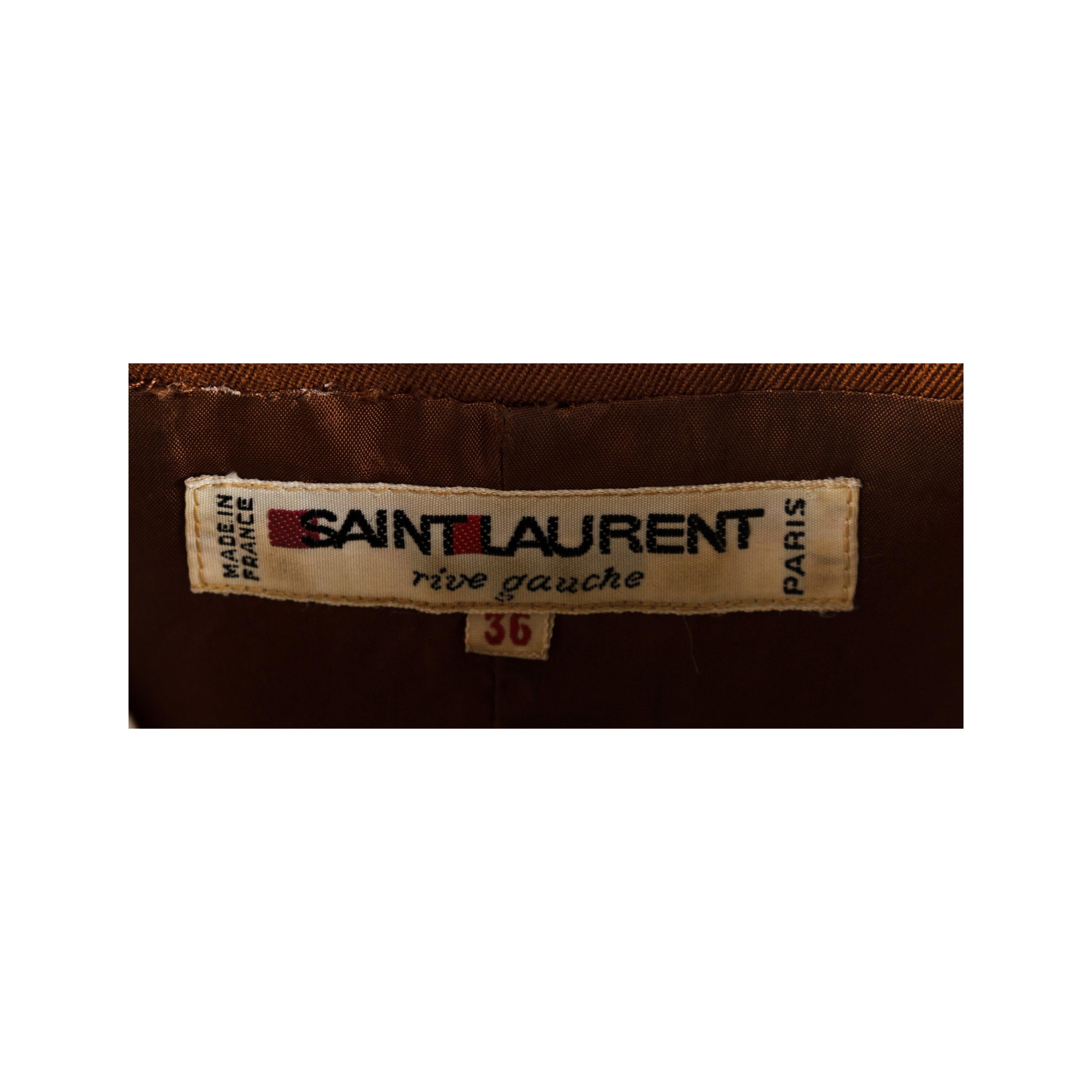 Saint Laurent Shirt Dress with Belt - '70s For Sale 3