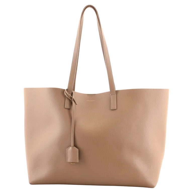 Saint Laurent Shopper Tote Leather Large For Sale at 1stDibs