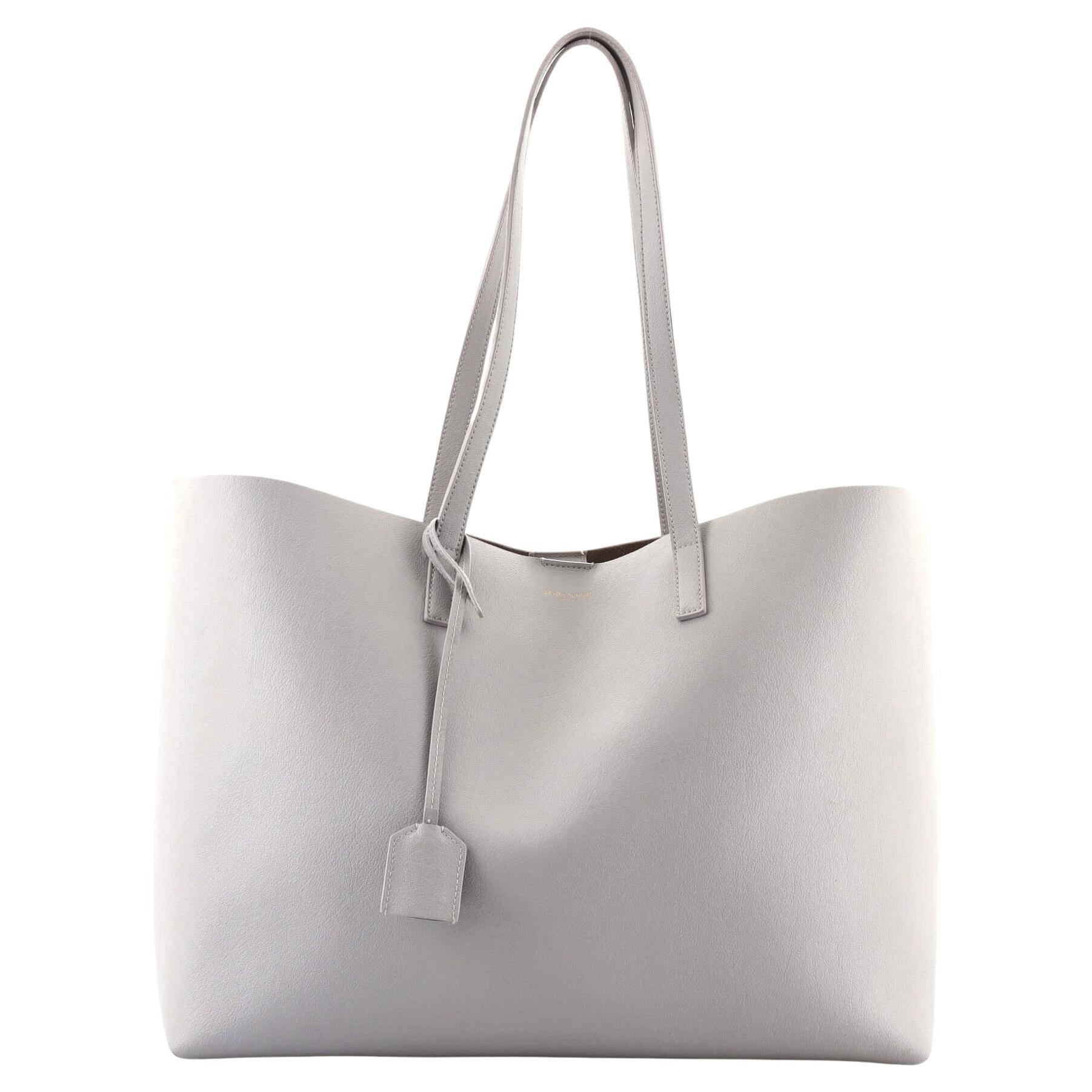 Saint Laurent Shopper Tote Leather Large For Sale at 1stDibs