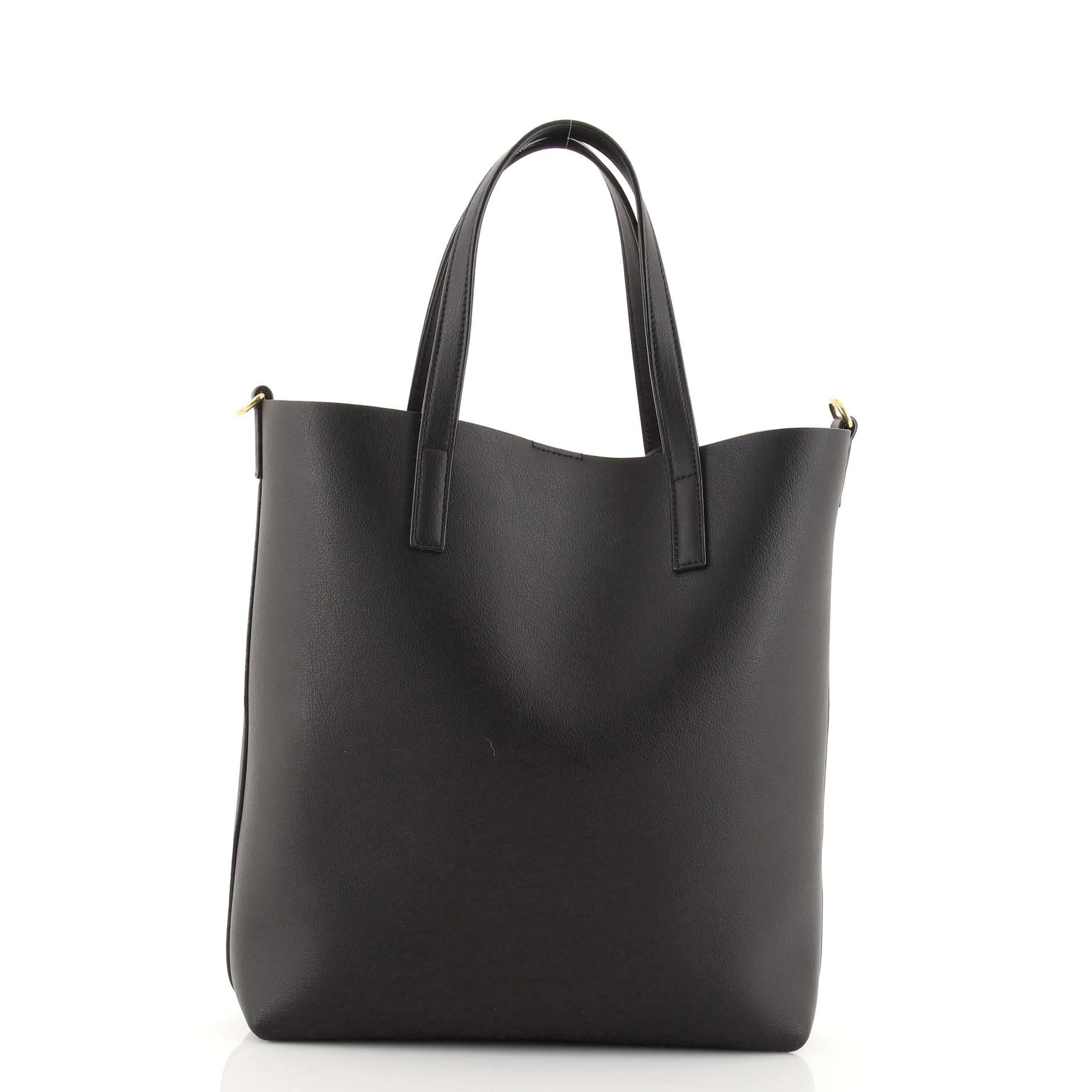 Saint Laurent Shopper Tote Leather Toy In Good Condition In NY, NY