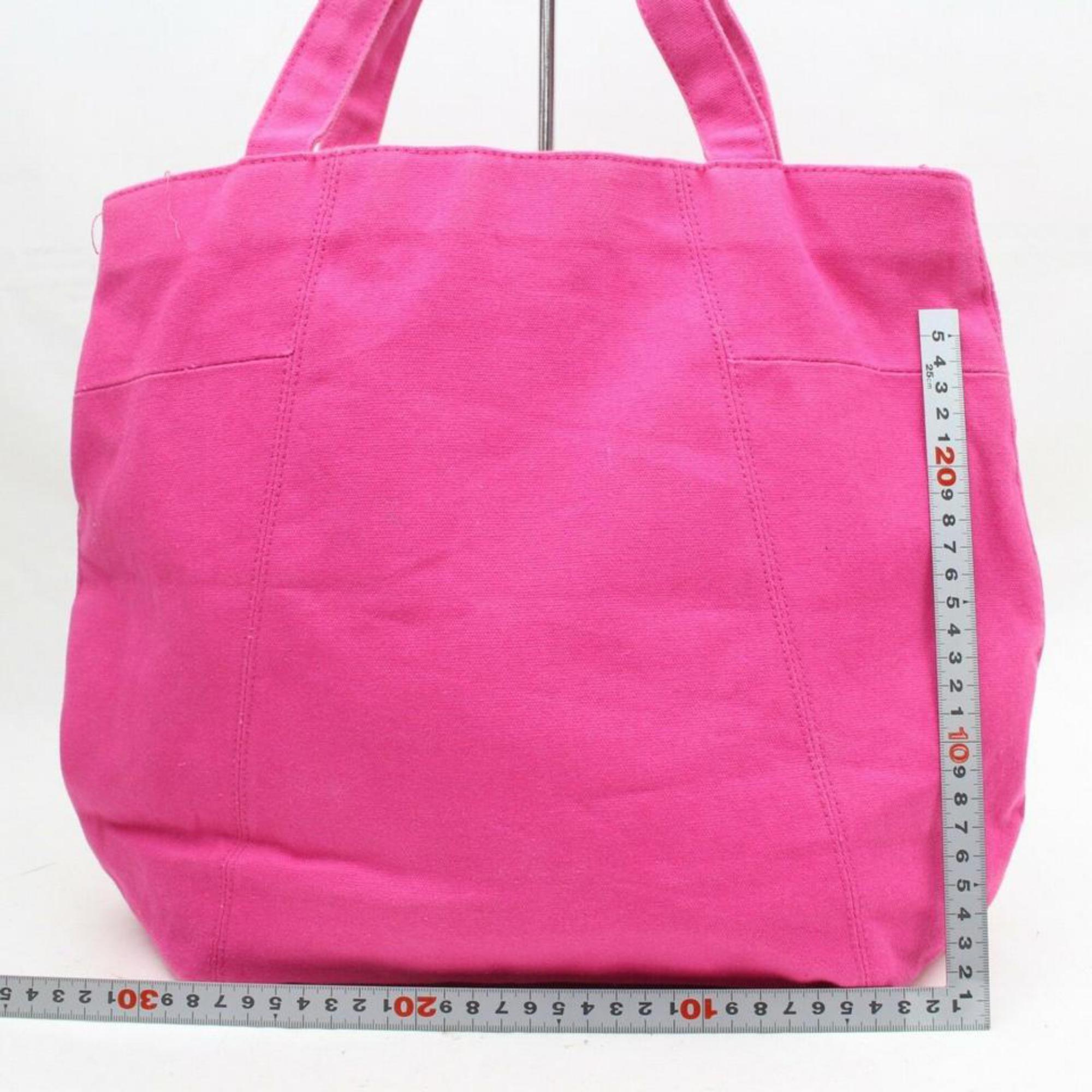 Saint Laurent Shopping Bag Parfums Edition Shopper 869749 Pink Canvas Tote For Sale 2