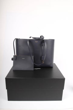 Saint Laurent dark blue Shopping Tote Bag