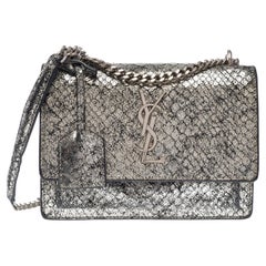 SAINT LAURENT Shoulder Bag Silver