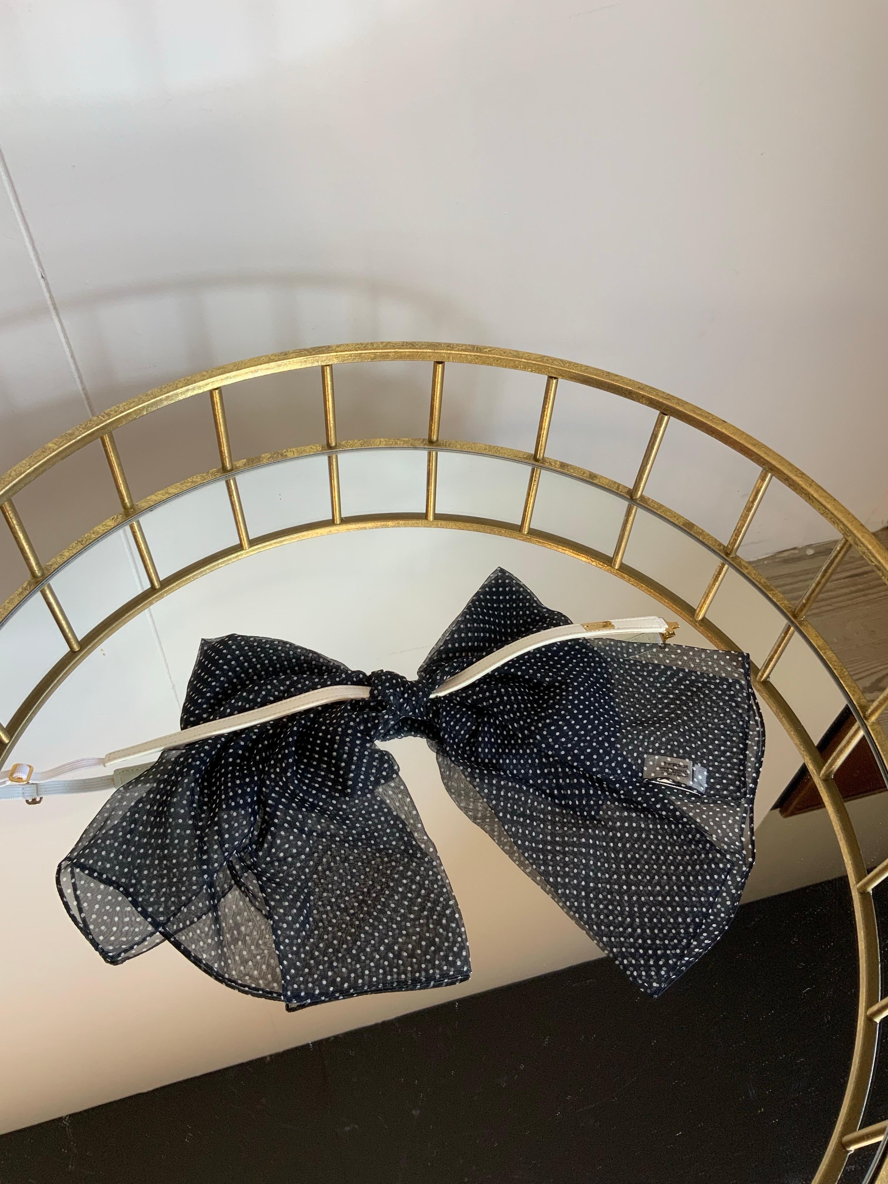 Saint Laurent silk pois neck Bow For Sale 2