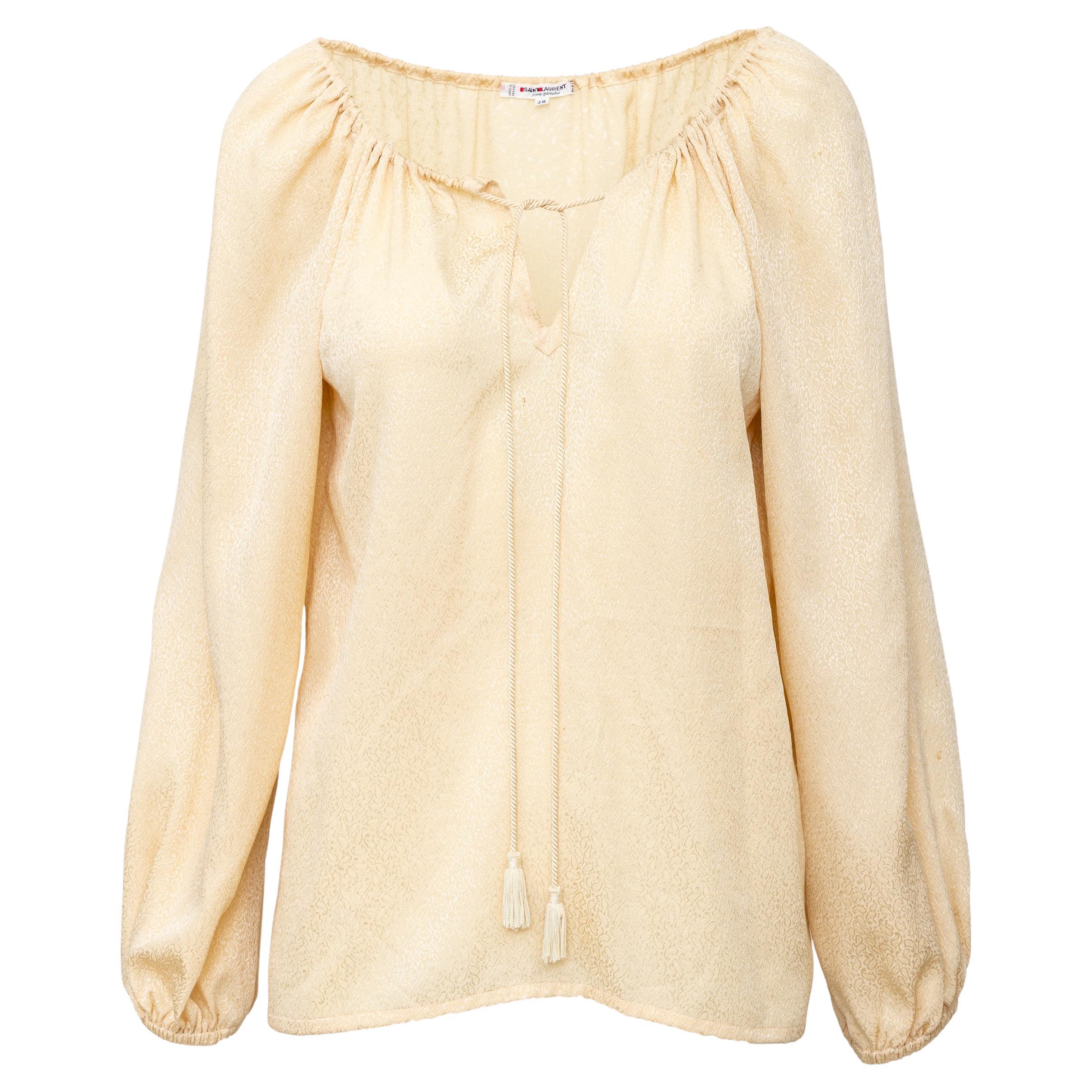 Saint Laurent Silk Top - '90s For Sale