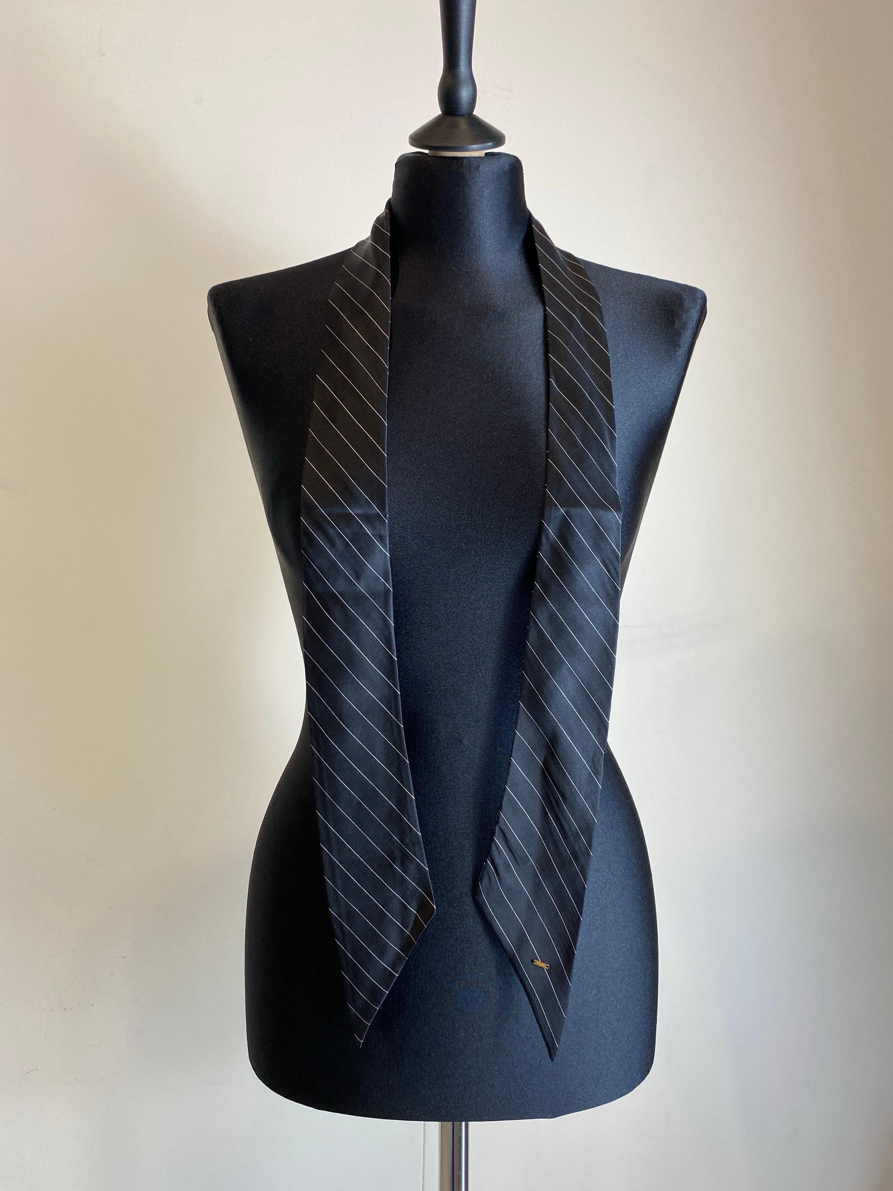 Black Saint Laurent silk Twilly