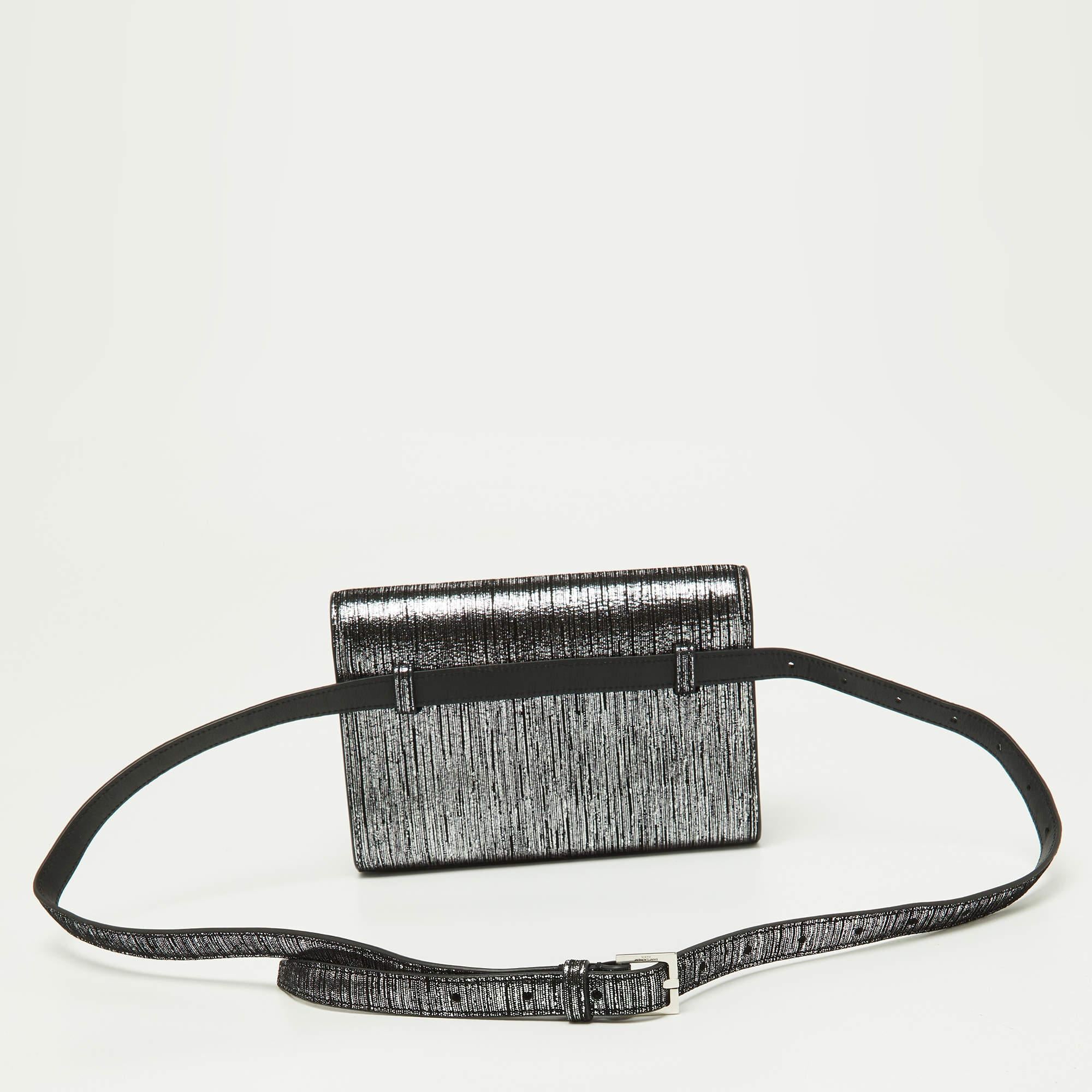 This uber-stylish Saint Laurent waist belt bag aims to be an elevating piece. It is carefully created using suede and has the YSL logo on the front. See how it transforms a T-shirt dress or a solid jumpsuit!

Includes: Original Dustbag, Info