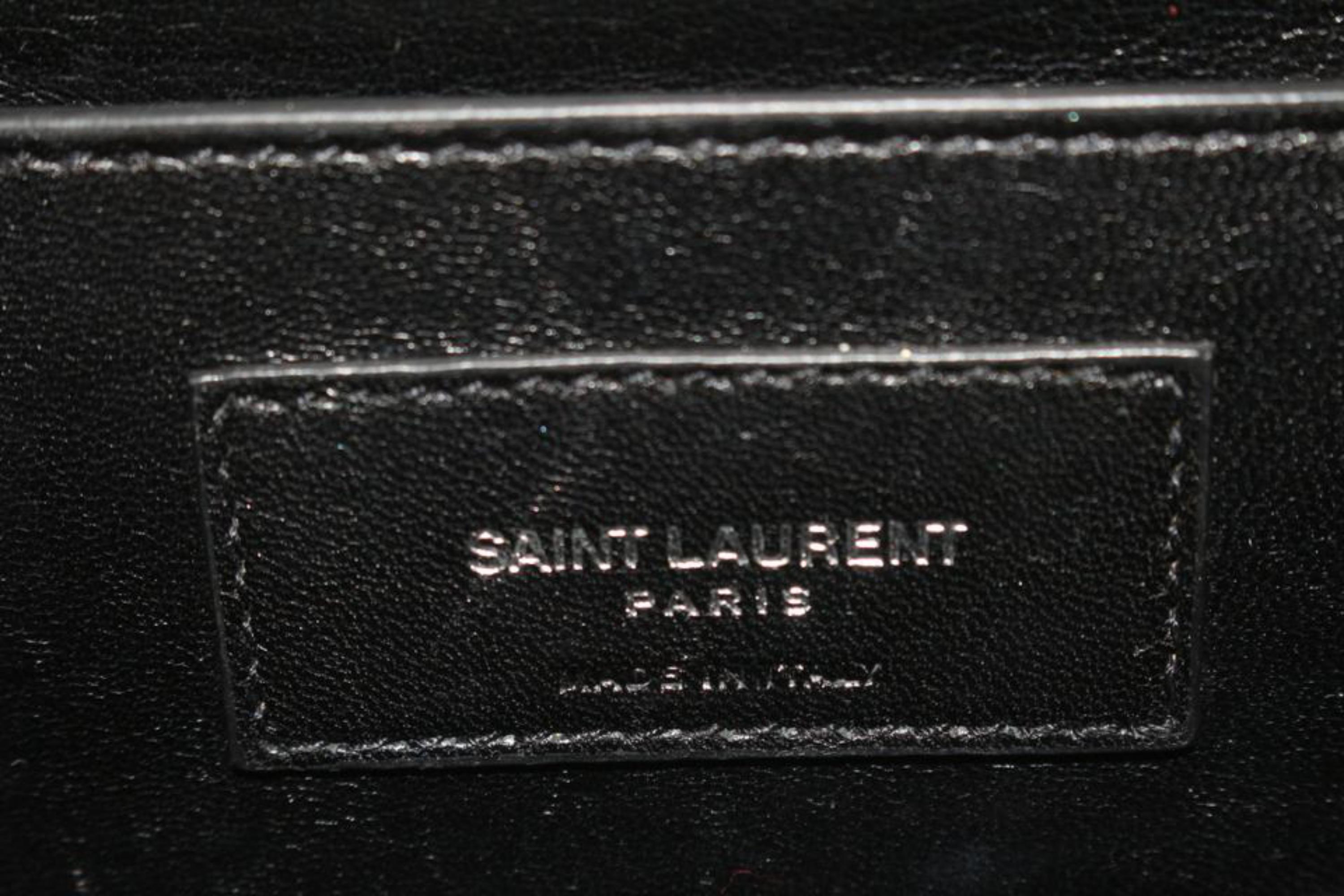 Women's Saint Laurent Silver Glitter Sparkle Galactica Wallet on Chain78sl711s